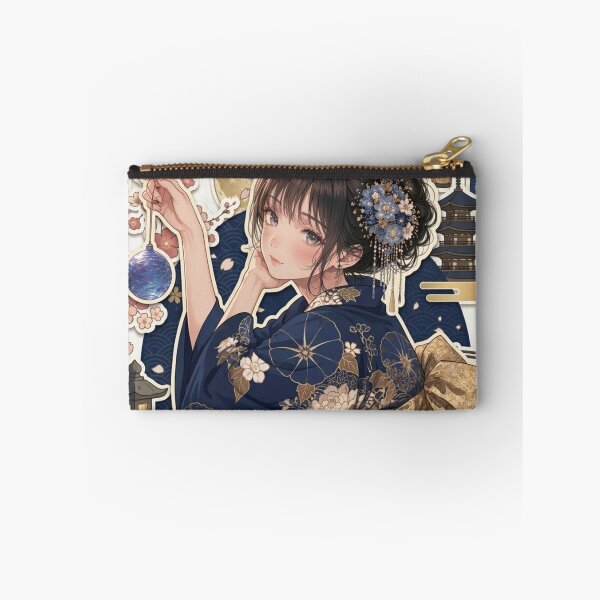 Item preview, Blue Yukata Lady - kawaii version designed and sold by Japanese Vibes.