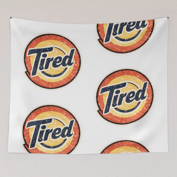 Item preview, Tired Vintage Parody Logo Retro Funny Design Sleep Lover Humor Exhausted Adult Gift designed and sold by Dax Studio.