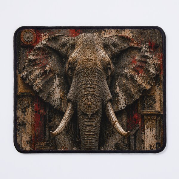 Item preview, Sovereign Operator Built Brutalist Office Art Elephant Print designed and sold by SavannaStrikes.