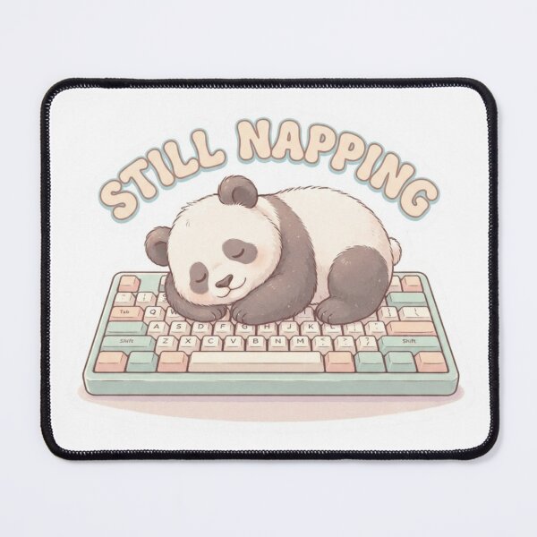 Item preview, Sleeping Panda Cozy Keyboard Sticker designed and sold by Imaginarium of Chaos falcon88 .