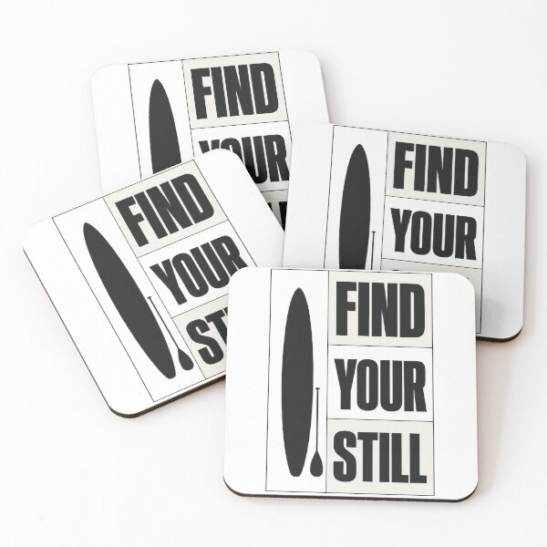 Item preview, Find Your Still Typographic Brutalist Grid Art Print Sticker Paddle Board Design Gift designed and sold by sharifex.