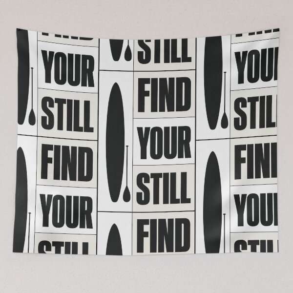 Item preview, Find Your Still Typographic Brutalist Grid Art Print Sticker Paddle Board Design Gift designed and sold by sharifex.