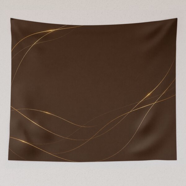 Item preview, Golden Lines on Brown Abstract designed and sold by Ingorgia Studio.