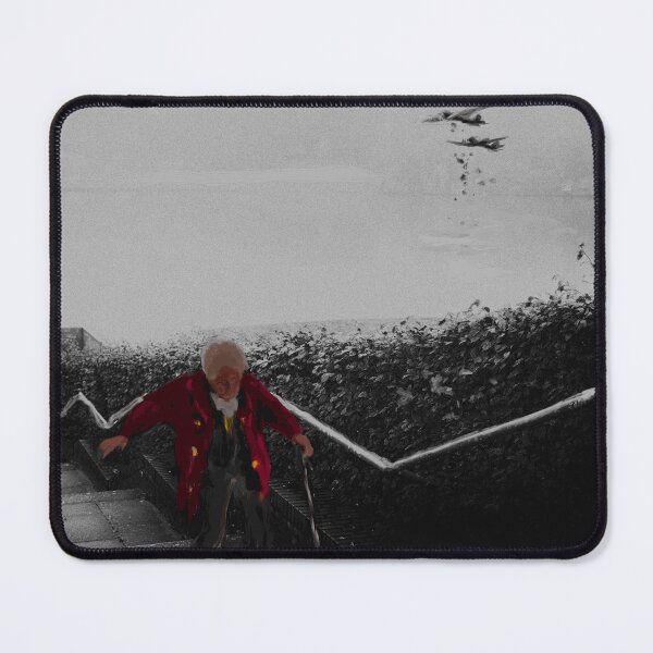 Item preview, Old Man in Red Coat on the Stairs designed and sold by VioletNance.