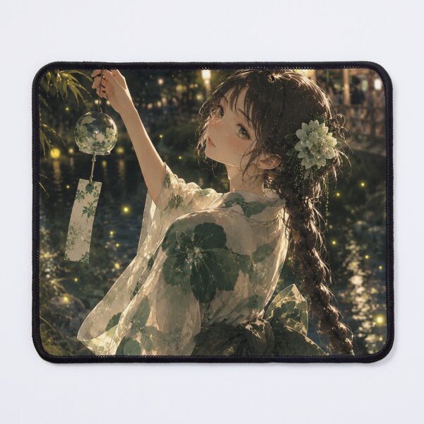 Item preview, Green Yukata Lady designed and sold by Japanese Vibes.
