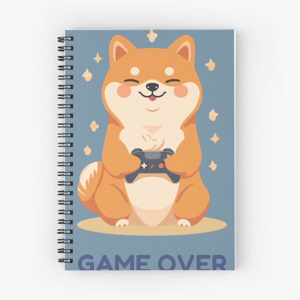 Item preview, Game Over Shiba Funny Kawaii Quote Cute Animal T-Shirt designed and sold by WrongGift.