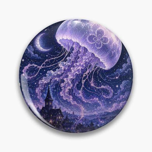 Item preview, Moonlit Jellyfish designed and sold by InkPixell.