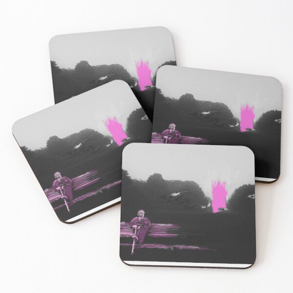 Item preview, Magenta Fire and the Figure on the Bench designed and sold by VioletNance.
