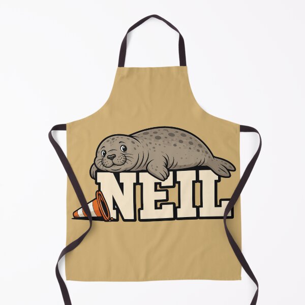 Item preview, Neil the Seal Resting atop Typography Vector Art designed and sold by AbderraimArt.