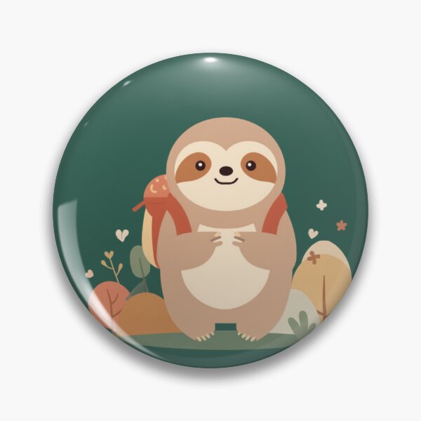 Item preview, Funny Chubby Sloth Backpack Adventure Kawaii Cute T-Shirt designed and sold by WrongGift.