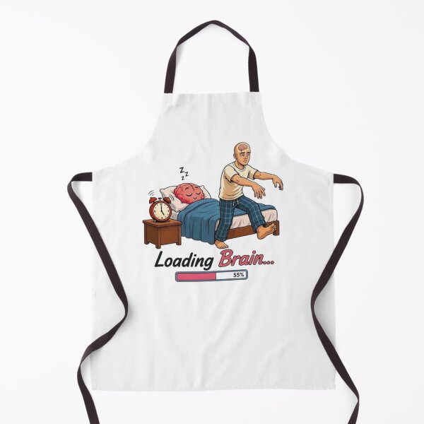 Item preview, Loading Brain Funny Sleepwalking Man Morning Humor Illustration designed and sold by Northern Glow Art.