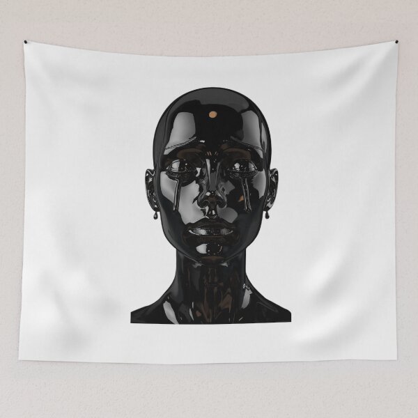 Item preview, Crying Chrome Entity - Emotional Dark Cyber Aesthetic designed and sold by BMAMED2001.