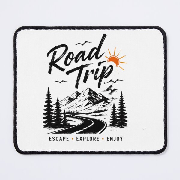 Item preview, Road Trip Escape Explore Enjoy Mountain Adventure Vintage Travel T-Shirt designed and sold by novaduman.