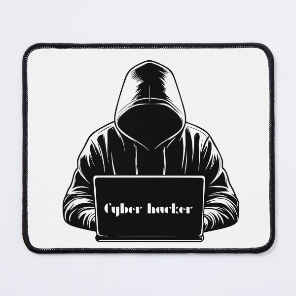Item preview, Cyberpunk Hacker with Laptop Silhouette Graphic designed and sold by HICHAMORO.