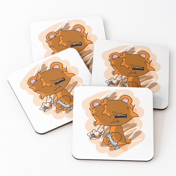 Item preview, Chibi Bear Snack Time Cute Teddy Eating Candy Illustration designed and sold by Foxintheloart.