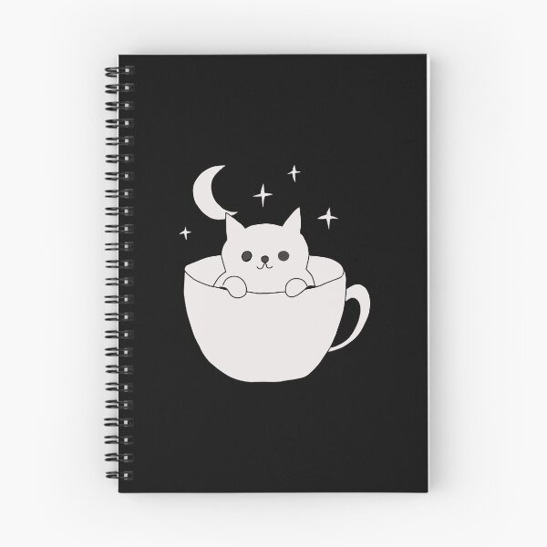 Item preview, Coffee cat, aesthetic moonlight kitten illustration designed and sold by LeshanArt.