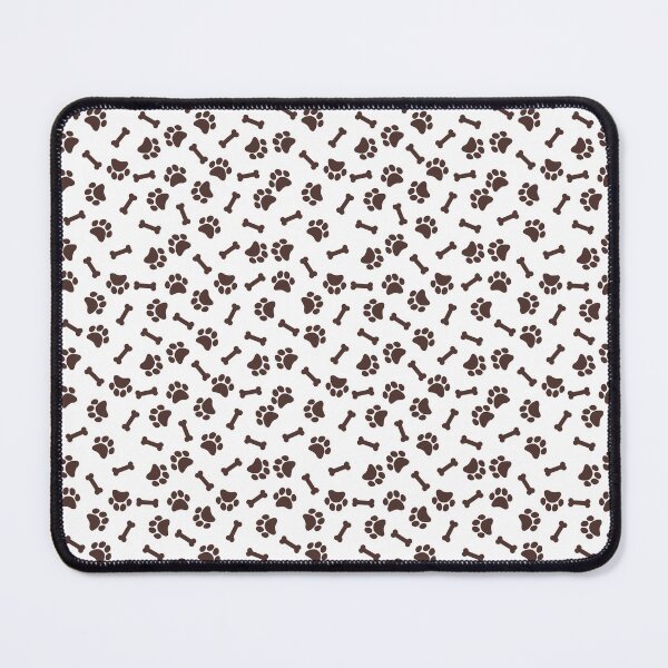 Item preview, White And Chocolate Dog Paw And Bone Pattern designed and sold by pattern-archive.