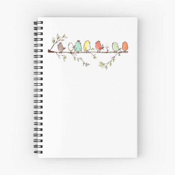 Item preview, Cute Pastel Birds on a Branch Illustration | Whimsical Nature Art designed and sold by NightSpell.