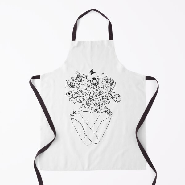 Item preview, Minimalist Woman Line Art Floral Design designed and sold by PaniKoszulkaD.