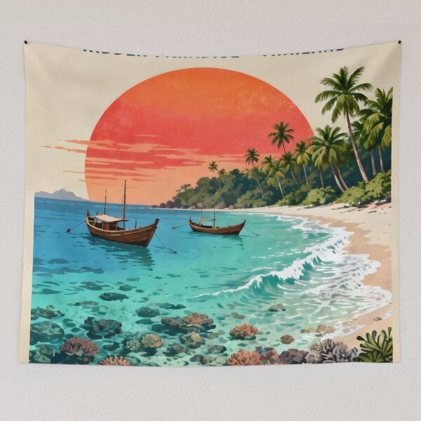 Item preview, Koh Bulon Leh - Thailand Retro Sunset Collection designed and sold by Spirit of Siam.