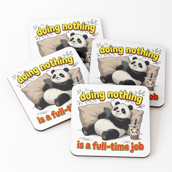 Item preview, Lazy Panda Doing Nothing Full Time Job designed and sold by TshirtsOnline-.