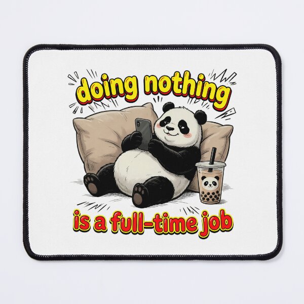 Item preview, Lazy Panda Doing Nothing Full Time Job designed and sold by TshirtsOnline-.
