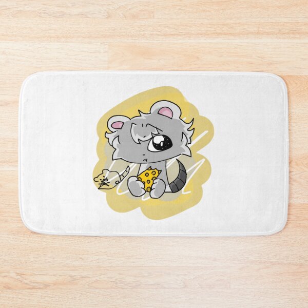 Item preview, Chibi Mouse Snack Time Cute Rodent Eating Cheese Illustration designed and sold by Foxintheloart.