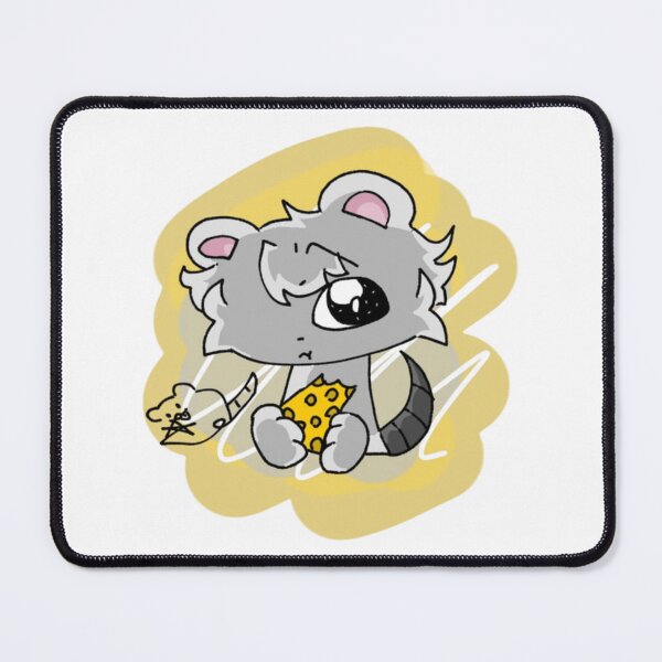 Item preview, Chibi Mouse Snack Time Cute Rodent Eating Cheese Illustration designed and sold by Foxintheloart.