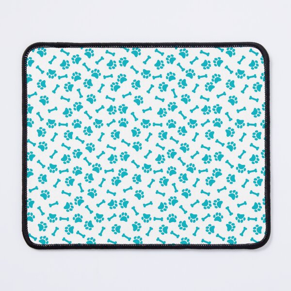 Item preview, White And Cyan Dog Paw And Bone Pattern designed and sold by pattern-archive.
