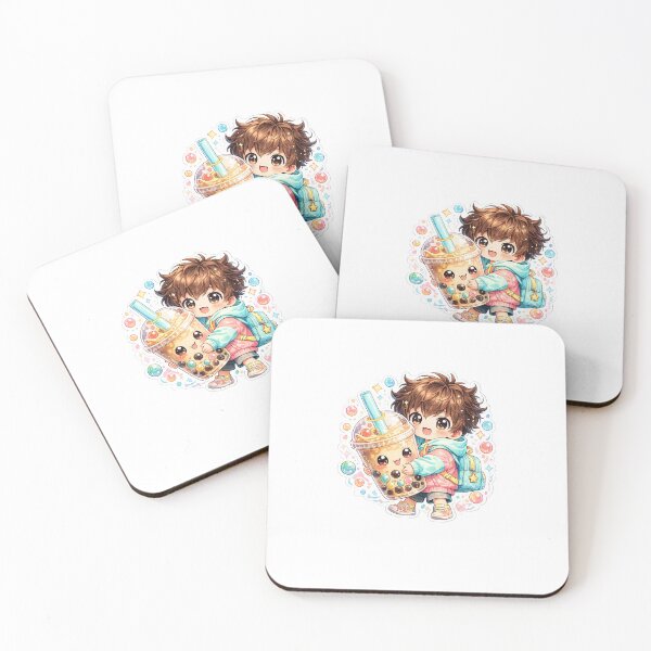 Item preview, Bubble Tea School Kid – Cute Kawaii Sticker designed and sold by blossomfun.