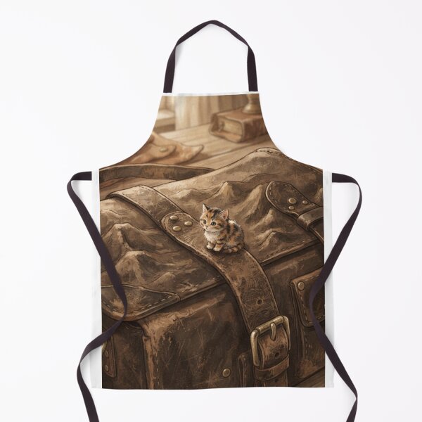 Item preview, Tiny Kitten on a Giant Vintage Camera Bag Miniature Illustration designed and sold by DuckOddity.