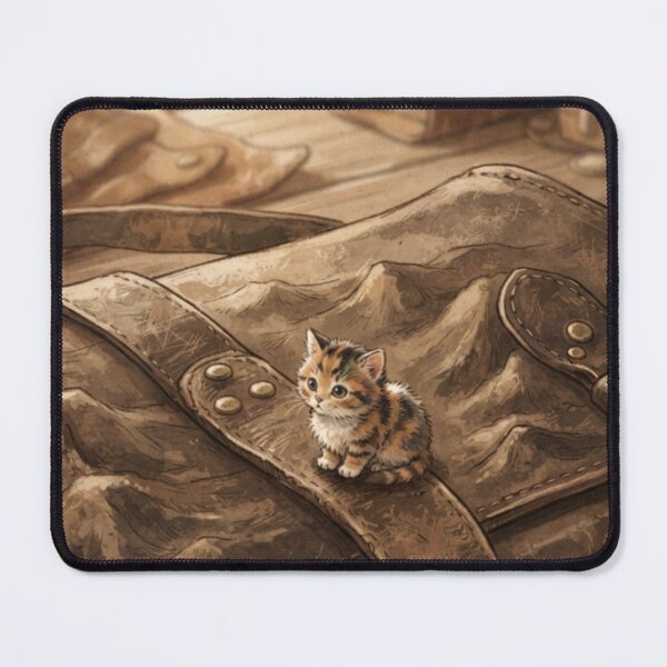 Item preview, Tiny Kitten on a Giant Vintage Camera Bag Miniature Illustration designed and sold by DuckOddity.