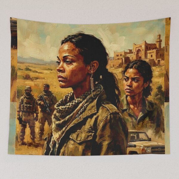 Item preview, Special Ops Lioness Retro Military Espionage Thriller Desert Operative Tribute Art TV Show Poster designed and sold by Art's Diner.