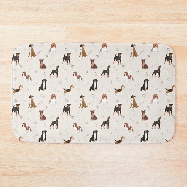 Item preview, Minimalist Flat Design All Dog Breeds Taupe Pattern designed and sold by svitlaarty.