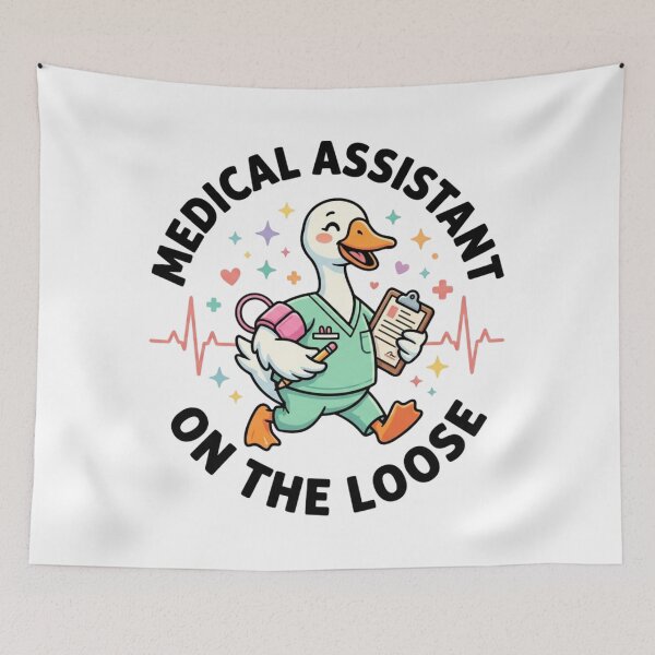 Item preview, Medical Assistant On The Loose Duck T-Shirt | Funny Medical Assistant Duck Nurse Graphic Gift designed and sold by Trendably.