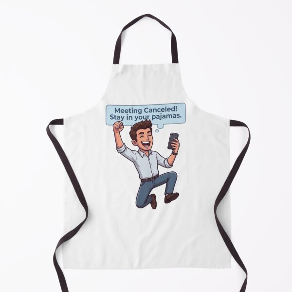 Item preview, Meeting Canceled Stay In Your Pajamas Funny Remote Work Illustration designed and sold by Northern Glow Art.