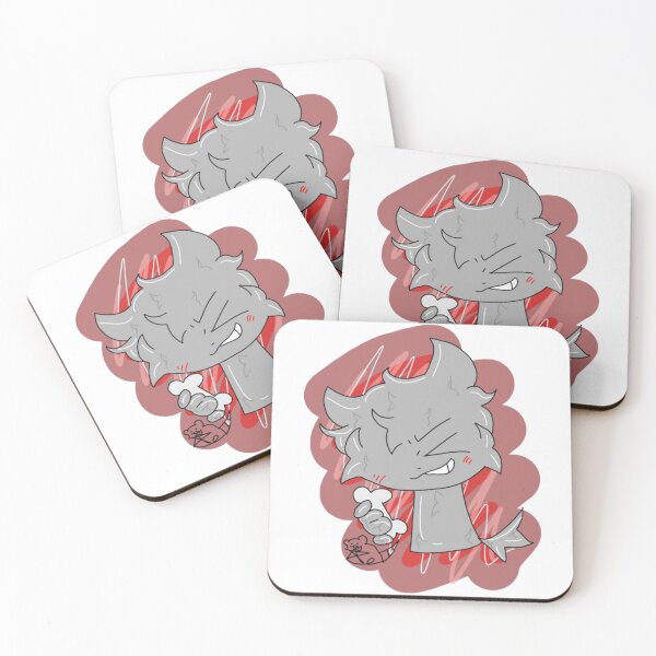 Item preview, Chibi Wolf Snack Time Cute Grinning Pup Bone Illustration designed and sold by Foxintheloart.