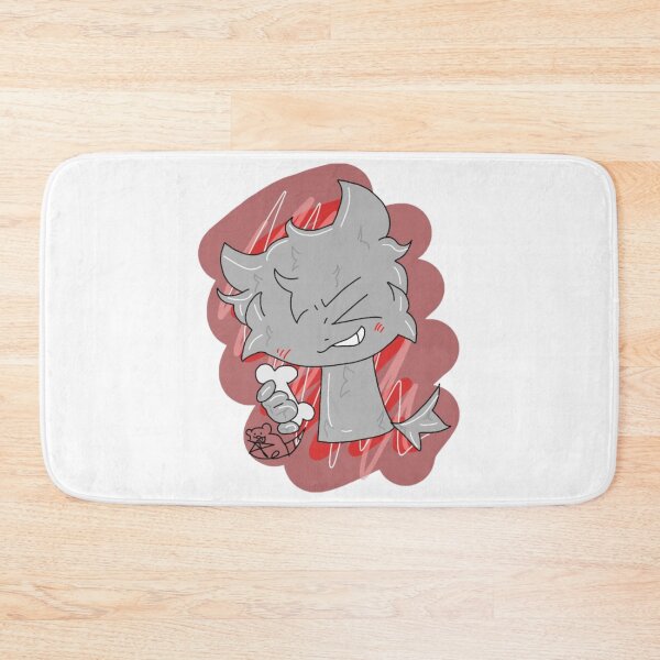 Item preview, Chibi Wolf Snack Time Cute Grinning Pup Bone Illustration designed and sold by Foxintheloart.