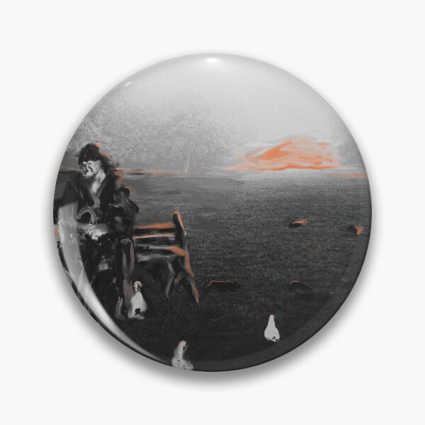 Item preview, Two Figures on a Bench and Orange Horizon designed and sold by VioletNance.