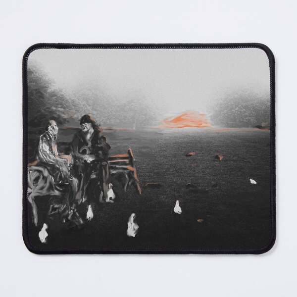 Item preview, Two Figures on a Bench and Orange Horizon designed and sold by VioletNance.