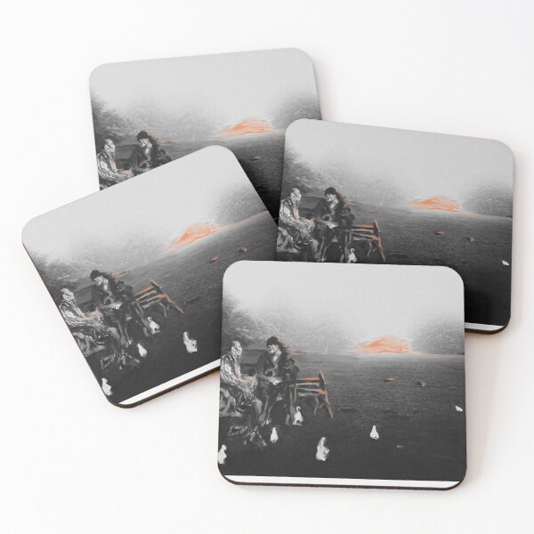 Item preview, Two Figures on a Bench and Orange Horizon designed and sold by VioletNance.