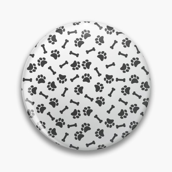 Item preview, White And Gray Dog Paw And Bone Pattern designed and sold by pattern-archive.