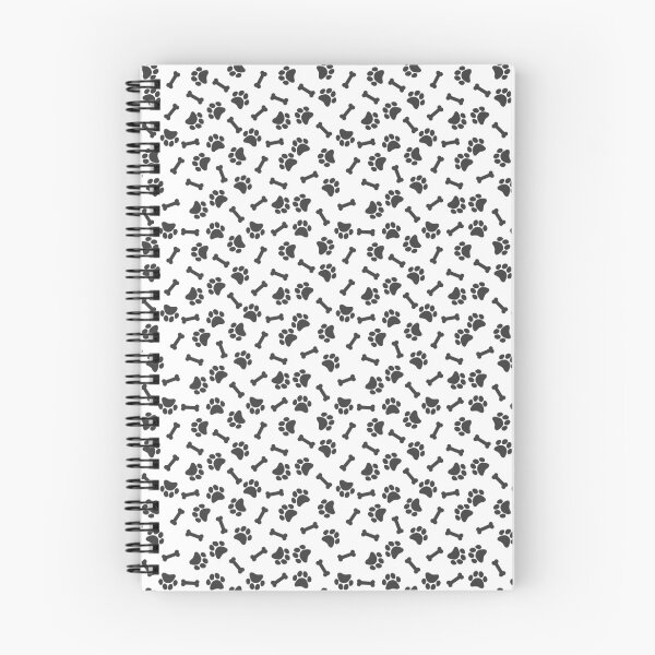 Item preview, White And Gray Dog Paw And Bone Pattern designed and sold by pattern-archive.