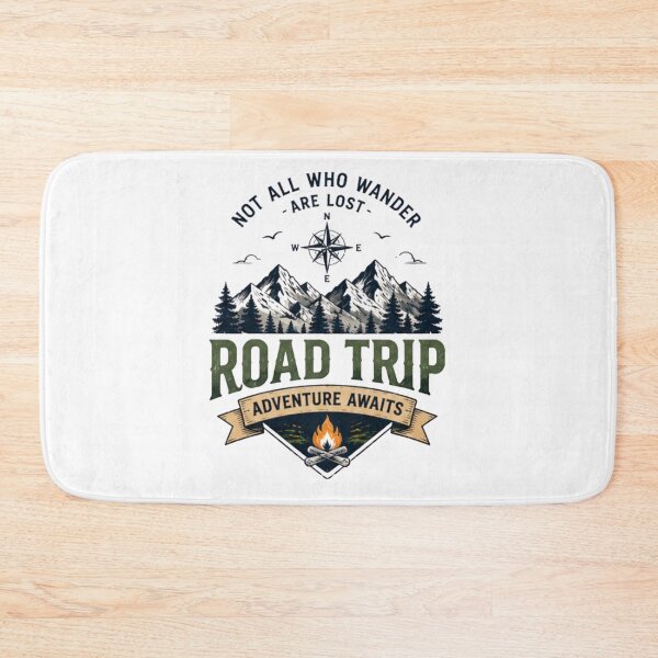 Item preview, Not All Who Wander Are Lost Road Trip Adventure Awaits Mountain Camping Vintage T-Shirt designed and sold by novaduman.