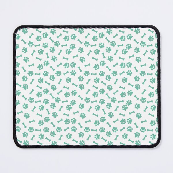 Item preview, White And Pastel Green Dog Paw And Bone Pattern designed and sold by pattern-archive.