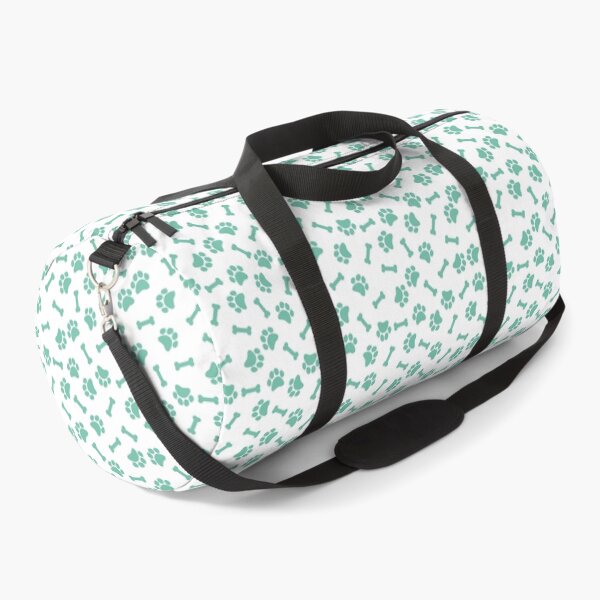 Item preview, White And Pastel Green Dog Paw And Bone Pattern designed and sold by pattern-archive.