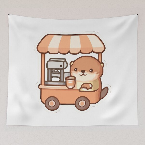 Item preview, Otter Coffee Cart designed and sold by foryouandyours.