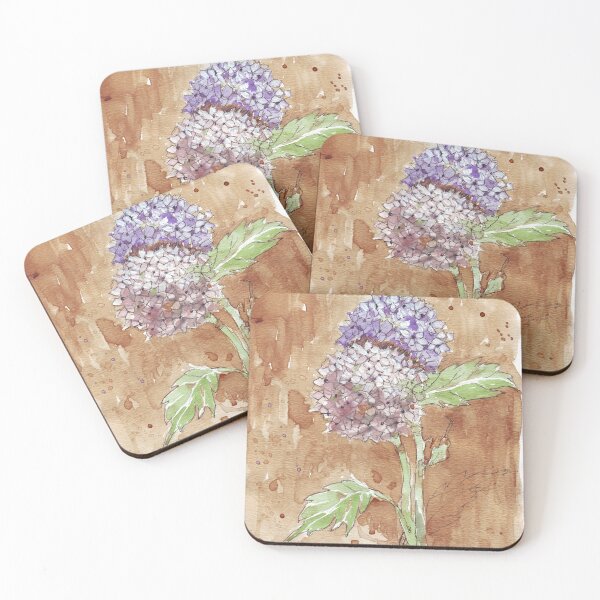 Item preview, Hortensias y un fondo de café. designed and sold by Maree Clarkson .