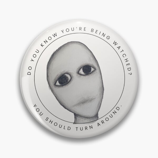 Item preview, creepy guy button designed and sold by Earlrose.