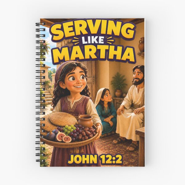 Item preview, Serving Like Martha | Christian Kids Bible Hero Cartoon Design designed and sold by Dexters Inspiring Creations.